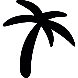 forme de palmier noir Icône