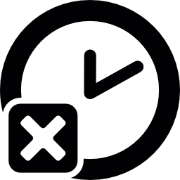 bouton d'annulation de l'horloge Icône