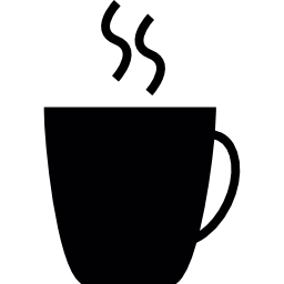 taza negra cálida icono