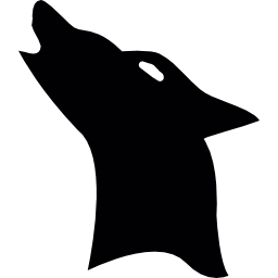 Wolf howling icon