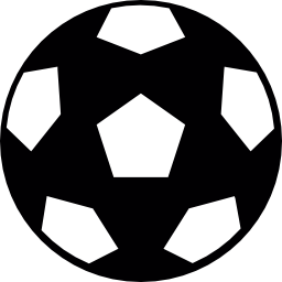 bola de fútbol circular icono
