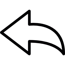 flecha curva hacia la izquierda icono