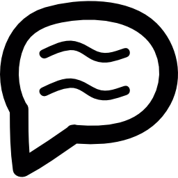 Speech bubble with text  doodle icon