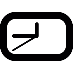 reloj de mesa rectangular icono