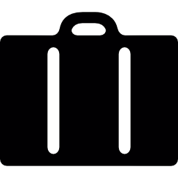 Black travelling suitcase icon