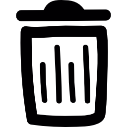 Trash bin doodle  icon