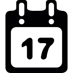 calendario del giorno 17 icona