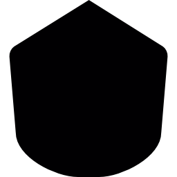 Black polygonal shape icon