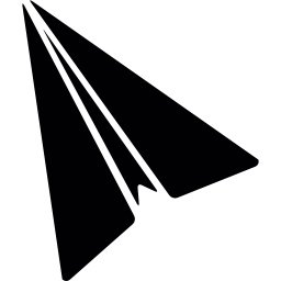 aeroplano di carta tagliente icona