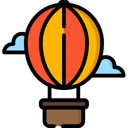 Hot air balloon icon