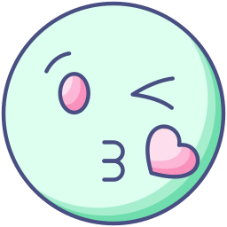 bisous emoji Icône