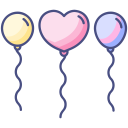 balões de coração Ícone