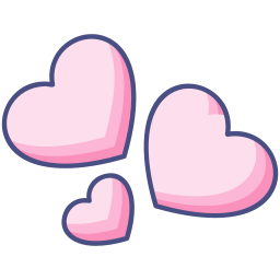 Hearts balloon icon