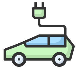 Środowiskopojazdelektrycznytransport ikona