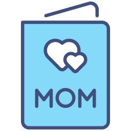 Mothers day card icon