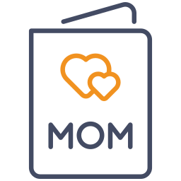 tarjeta del día de la madre icono