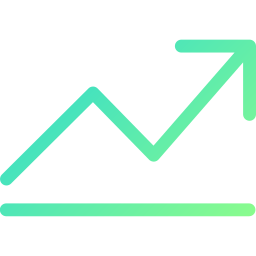 graphique croissant Icône