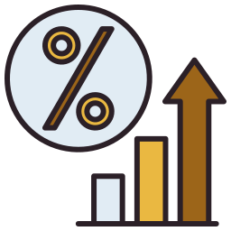 gráfico de porcentaje icono