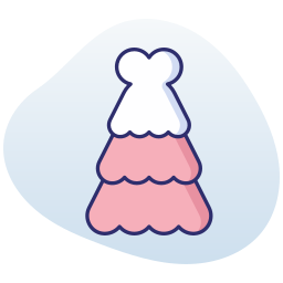 Bridal dress icon