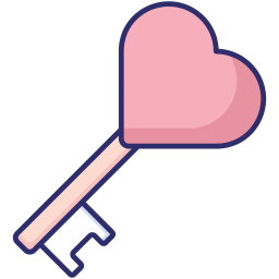 llave de amor icono