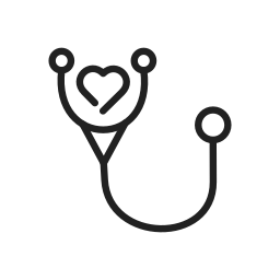 stethoscoop en hart icoon