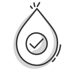 kropla wody z czekiem ikona