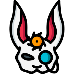 maschera da coniglio icona