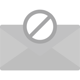 e-mailblokkering icoon