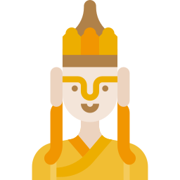 Estatua de buddha icono