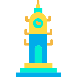 Torre del reloj icono