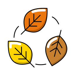 Windy leaves icon
