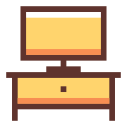 mesa de televisión icono