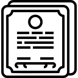 Marriage certificate icon