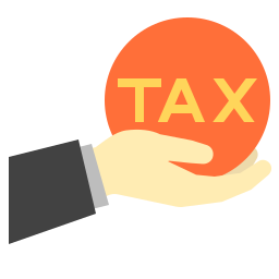 Paying tax icon