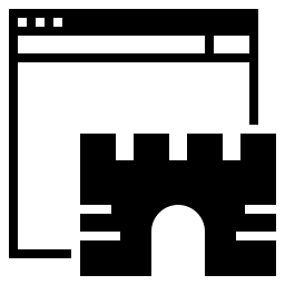 seguridad de navegación icono