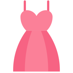 vrouwelijke jurk icoon