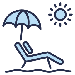пляжный зонт иконка