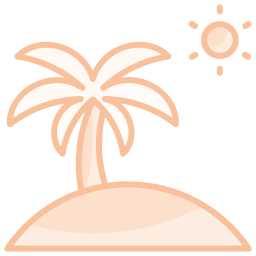 Тропический остров иконка