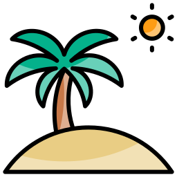 tropikalna wyspa ikona