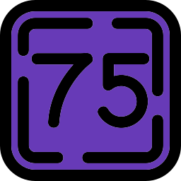 Seventy five icon