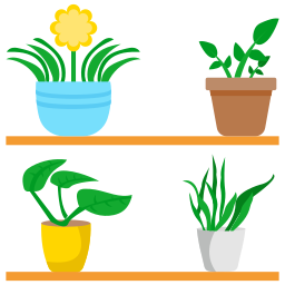 półki na rośliny ikona