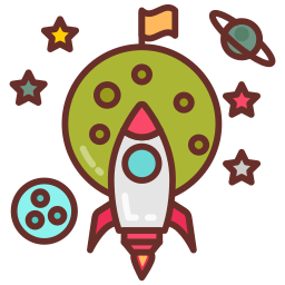 misión espacial icono
