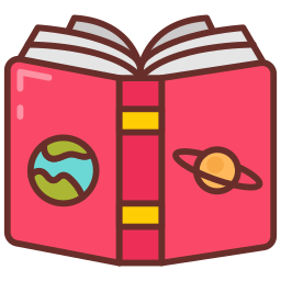 libro espacial icono