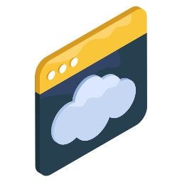 hébergement web cloud Icône