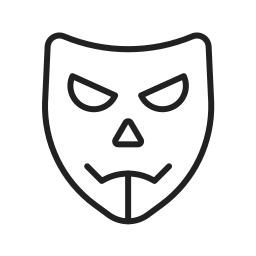maschera da hacker icona