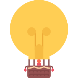 Hot air balloon icon