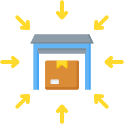centro di distribuzione icona