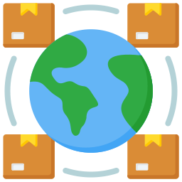logistique mondiale Icône