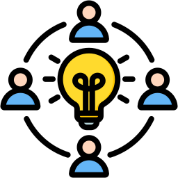 Creative collaboration icon