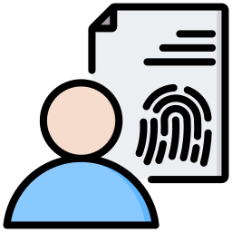 información biométrica icono